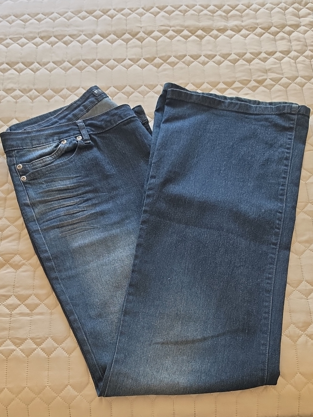 Salt Works Women’s Bootcut Jeans in Dark Blue Denim